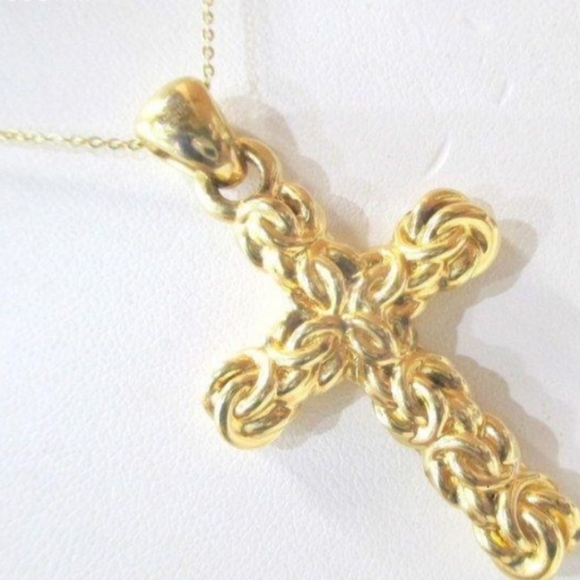Stauer 14K Gold Justinian Cross Pendant and Chain with Box! - Picture 2 of 14